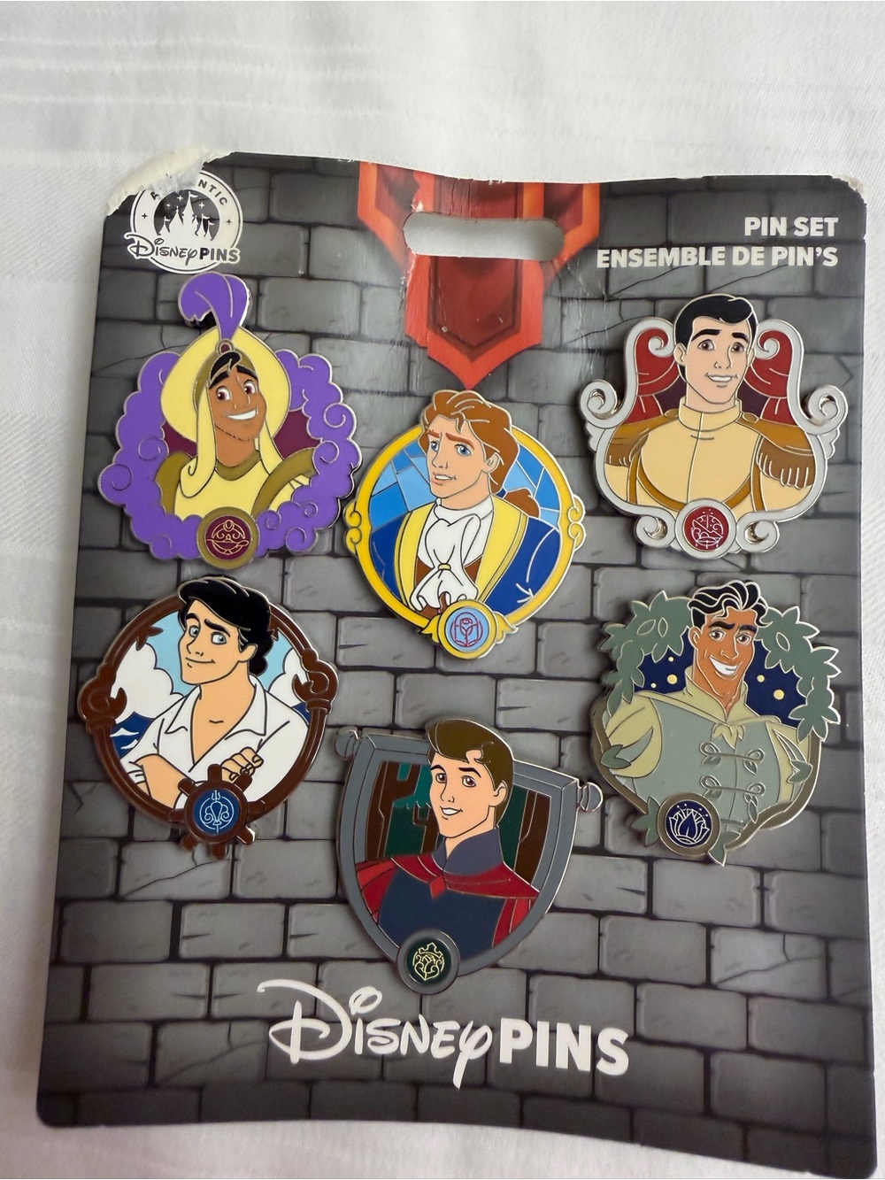 Disney parks Enamel Prince Pin Set